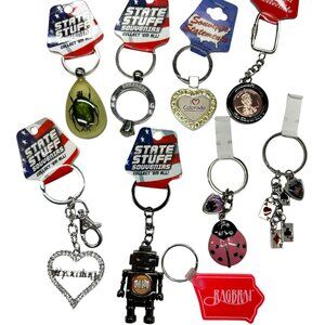 State Souvenir Keychains (Set of 9)